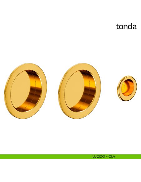 Maniglia incasso Tonda cieca dnd lucido