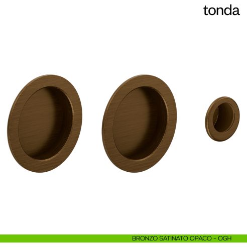 Maniglia incasso Tonda cieca dnd bronzo satinato opaco