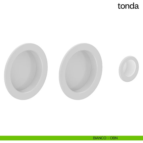 Maniglia incasso Tonda cieca dnd bianco