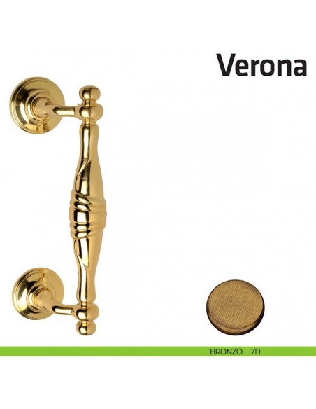 Maniglione per porta Verona Comit singolo 230 mm bronzo