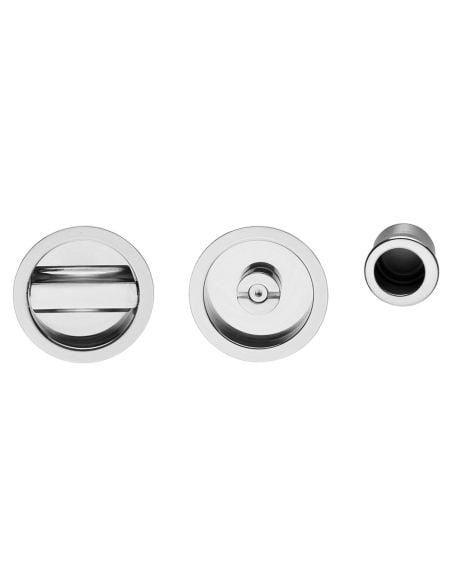 Maniglia incasso Tonda con nottolino e serratura dnd