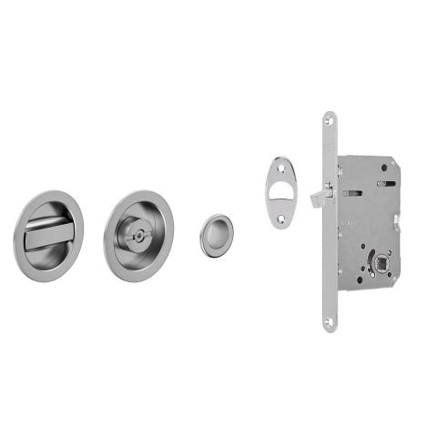 Maniglia incasso Tonda con nottolino e serratura dnd