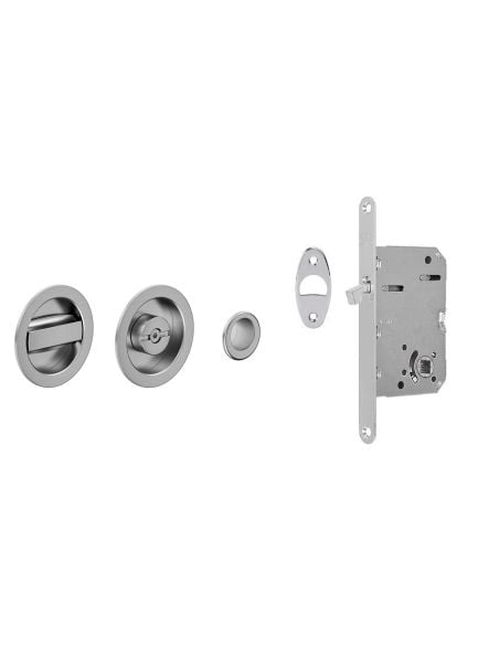 Maniglia incasso Tonda con nottolino e serratura dnd