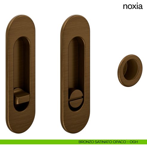 Maniglia incasso Noxia con nottolino dnd bronzo satinato opaco