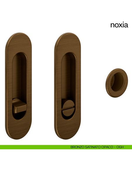 Maniglia incasso Noxia con nottolino dnd bronzo satinato opaco