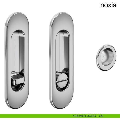 Maniglia incasso Noxia con nottolino dnd cromo lucido