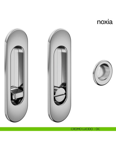 Maniglia incasso Noxia con nottolino dnd cromo lucido
