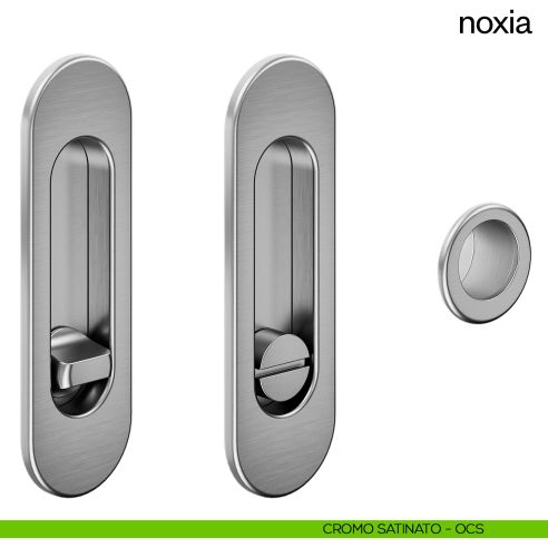 Maniglia incasso Noxia con nottolino dnd cromo satinato