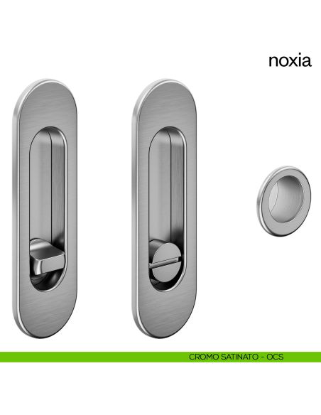 Maniglia incasso Noxia con nottolino dnd cromo satinato