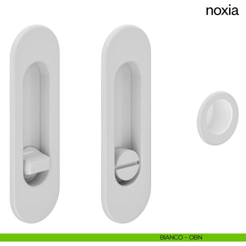 Maniglia incasso Noxia con nottolino dnd bianco