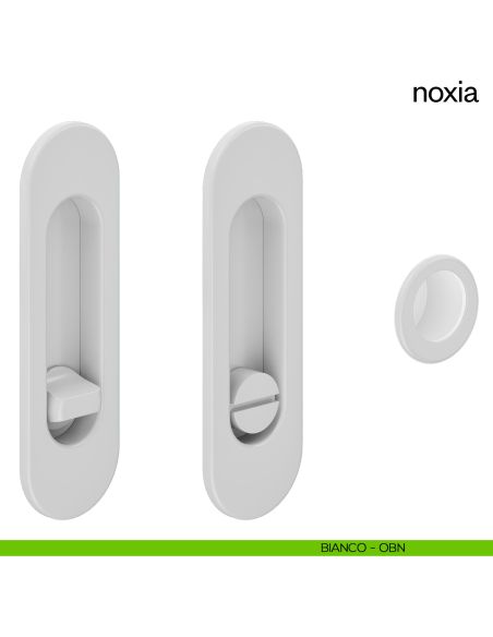 Maniglia incasso Noxia con nottolino dnd bianco