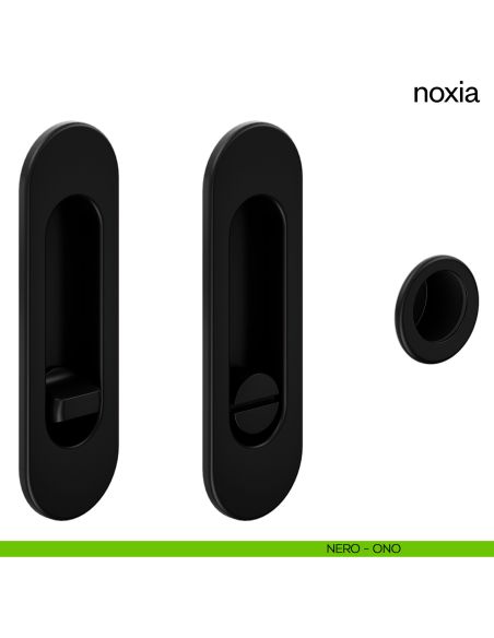 Maniglia incasso Noxia con nottolino dnd nero