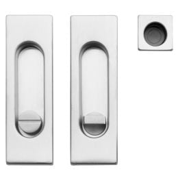 Maniglia incasso Rettangolare con nottolino e serratura dnd