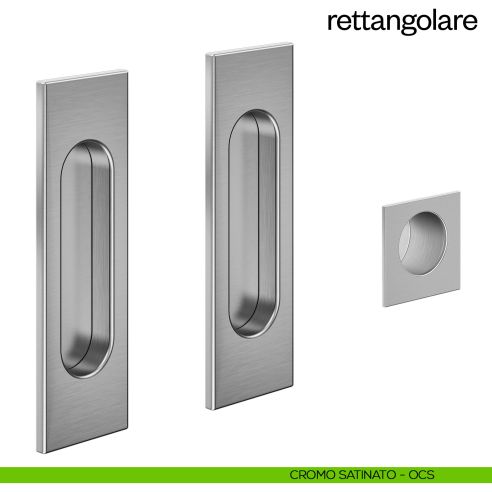 Maniglia incasso Rettangolare cieca dnd cromo satinato