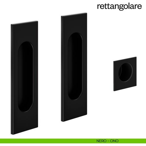 Maniglia incasso Rettangolare cieca dnd nero