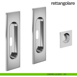 Maniglia incasso Rettangolare con foro chiave e serratura dnd 2