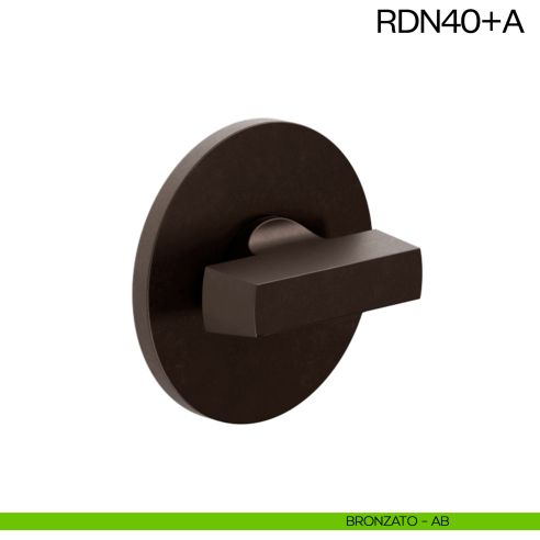 Nottolino per porta RDN40 dnd Handles con rosetta fine bronzato