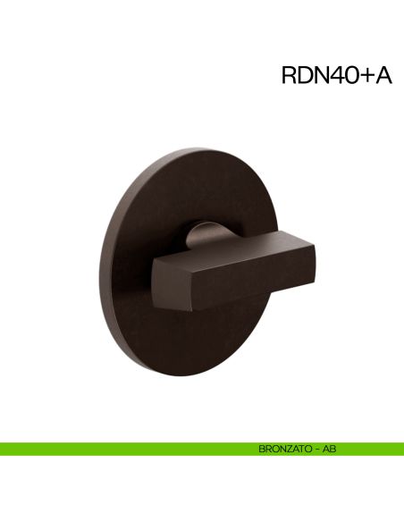 Nottolino per porta RDN40 dnd Handles con rosetta fine bronzato