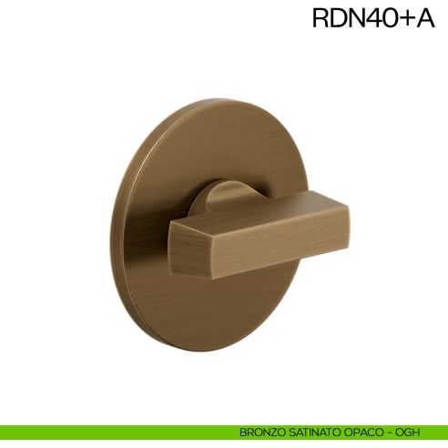 Nottolino per porta RDN40 dnd Handles con rosetta fine bronzo satinato opaco