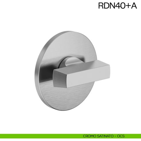Nottolino per porta RDN40 dnd Handles con rosetta fine cromo satinato