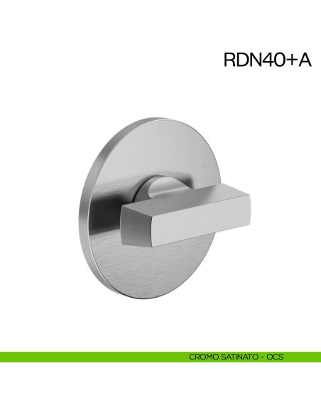 Nottolino per porta RDN40 dnd Handles con rosetta fine cromo satinato