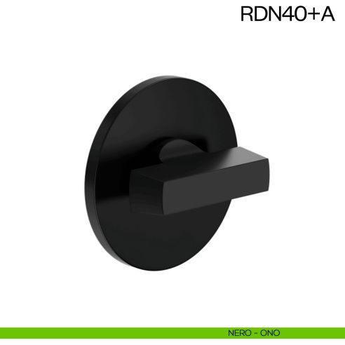 Nottolino per porta RDN40 dnd Handles con rosetta fine nero