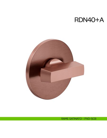 Nottolino per porta RDN40 dnd Handles con rosetta fine rame satinato