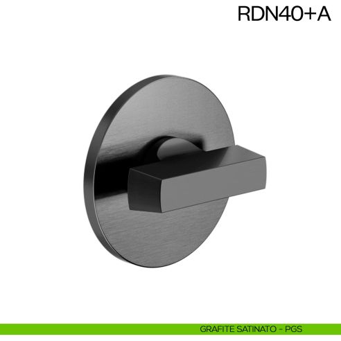 Nottolino per porta RDN40 dnd Handles con rosetta fine grafite satinato