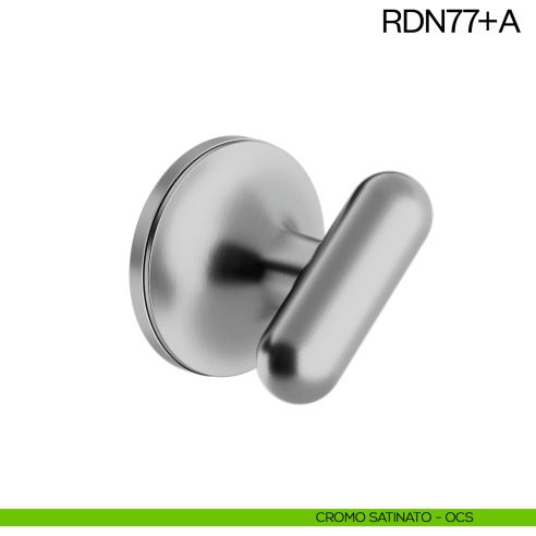 Nottolino per porta RDN77 dnd Handles con rosetta fine cromo satinato