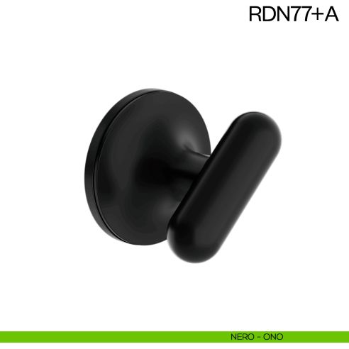 Nottolino per porta RDN77 dnd Handles con rosetta fine nero