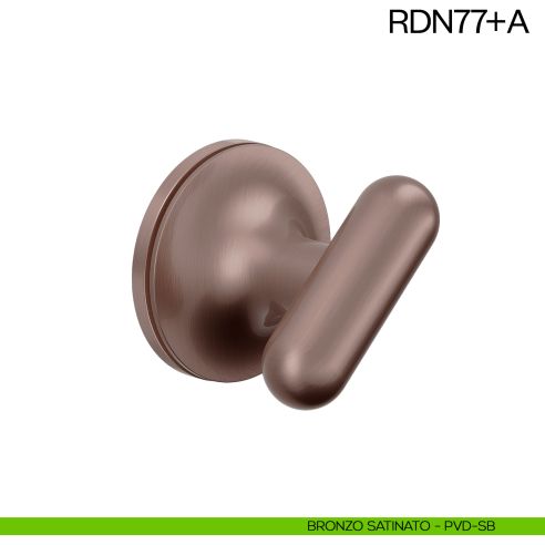 Nottolino per porta RDN77 dnd Handles con rosetta fine bronzo satinato
