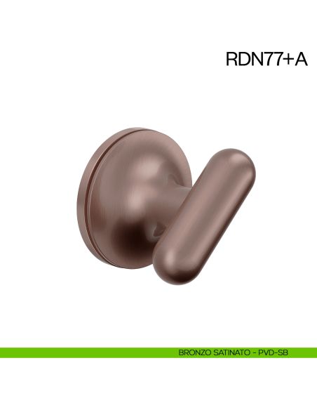 Nottolino per porta RDN77 dnd Handles con rosetta fine bronzo satinato