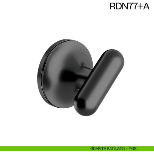 Nottolino per porta RDN77 dnd Handles con rosetta fine grafite satinato