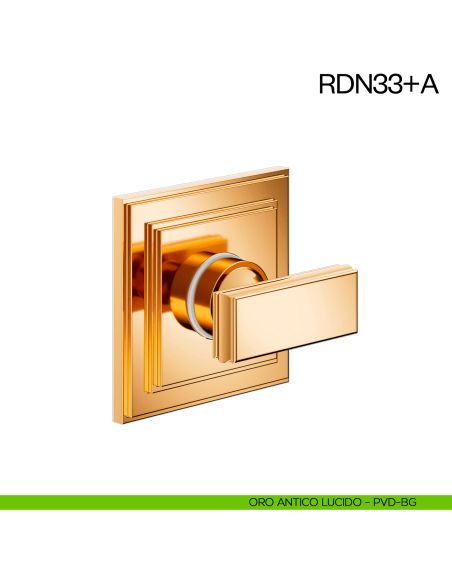 Nottolino per porta RDN33 dnd Handles oro antico lucido