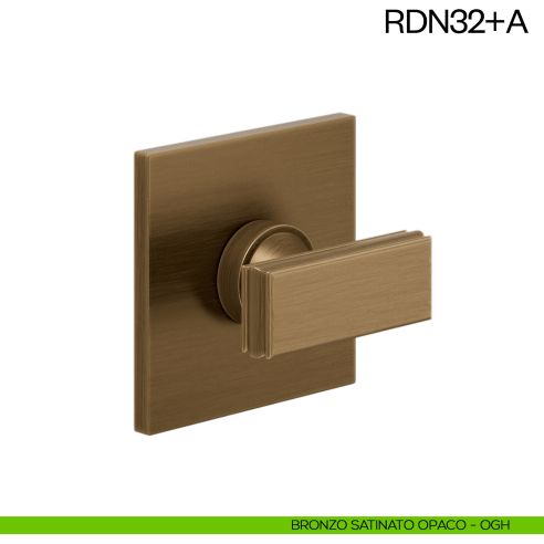 Nottolino per porta RDN32 dnd Handles con rosetta fine bronzo satinato opaco