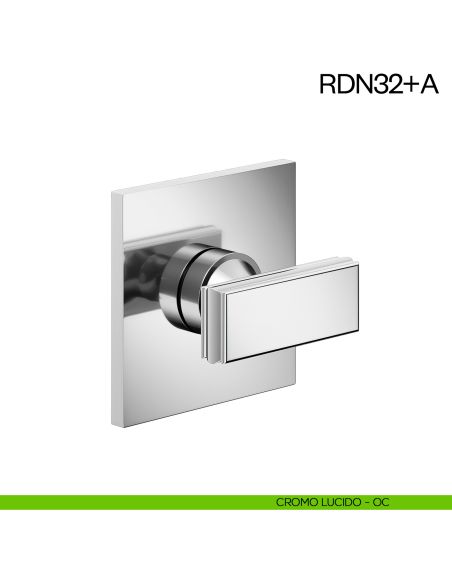 Nottolino per porta RDN32 dnd Handles con rosetta fine cromo lucido
