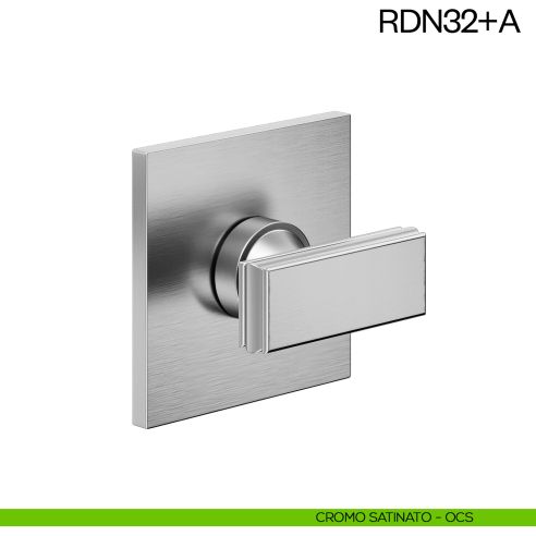Nottolino per porta RDN32 dnd Handles con rosetta fine cromo satinato