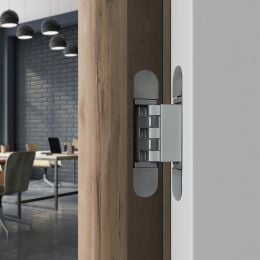 Cerniera a scomparsa disassata ad alta portata regolabile per porte Ceam 1418 2