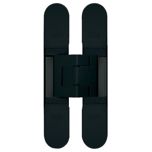 Cerniera a scomparsa regolabile per porte Ceam 1428 - zama verniciato nero opaco