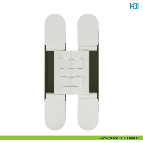 Cerniera a scomparsa regolabile per porte pesanti Ceam 1431 - zama verniciato bianco