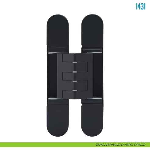 Cerniera a scomparsa regolabile per porte pesanti Ceam 1431 zama - verniciato nero opaco