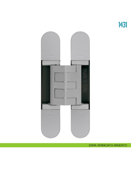 Cerniera a scomparsa argento regolabile per porte pesanti Ceam 1431