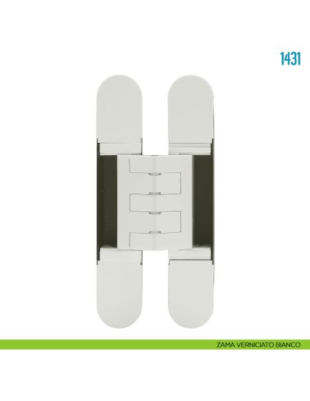 Cerniera invisibile bianca regolabile per porte pesanti Ceam 1431