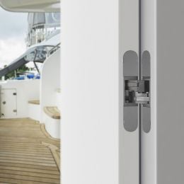 Cerniera a scomparsa in acciaio inox regolabile per porta Ceam 1130 INOX 2