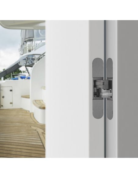 Cerniera a scomparsa in acciaio inox regolabile per porta Ceam 1130 INOX