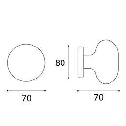 Pomolo fisso ottone bronzato graffiato Margherita Nestori 2