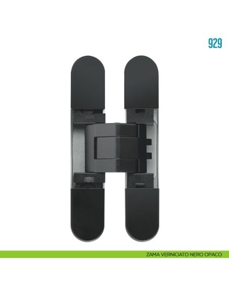 Cerniera a scomparsa nera regolabile per mobile Ceam 929