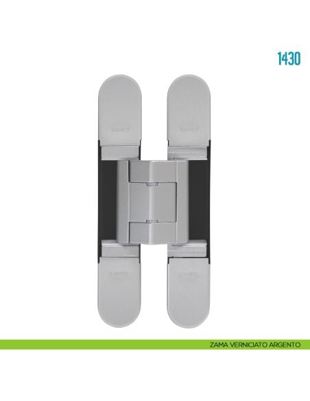 Cerniera a scomparsa argento regolabile per porta Ceam 1430