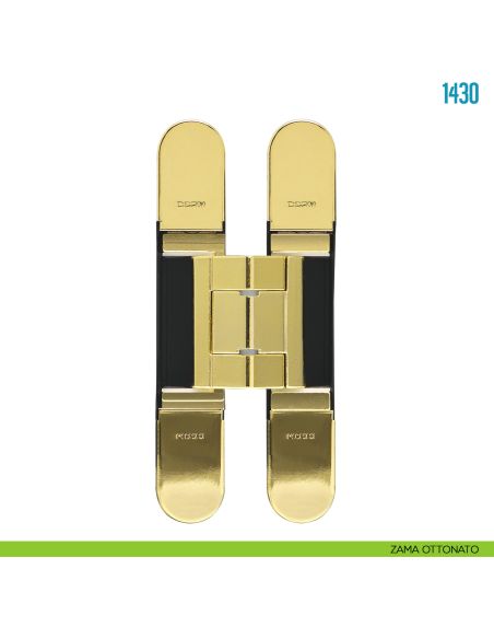 Cerniera a scomparsa ottonata regolabile per porta Ceam 1430