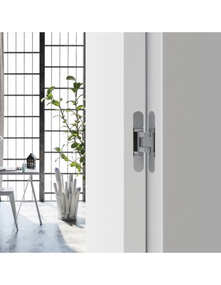 Cerniera invisibile bianca regolabile per porta Ceam 1430